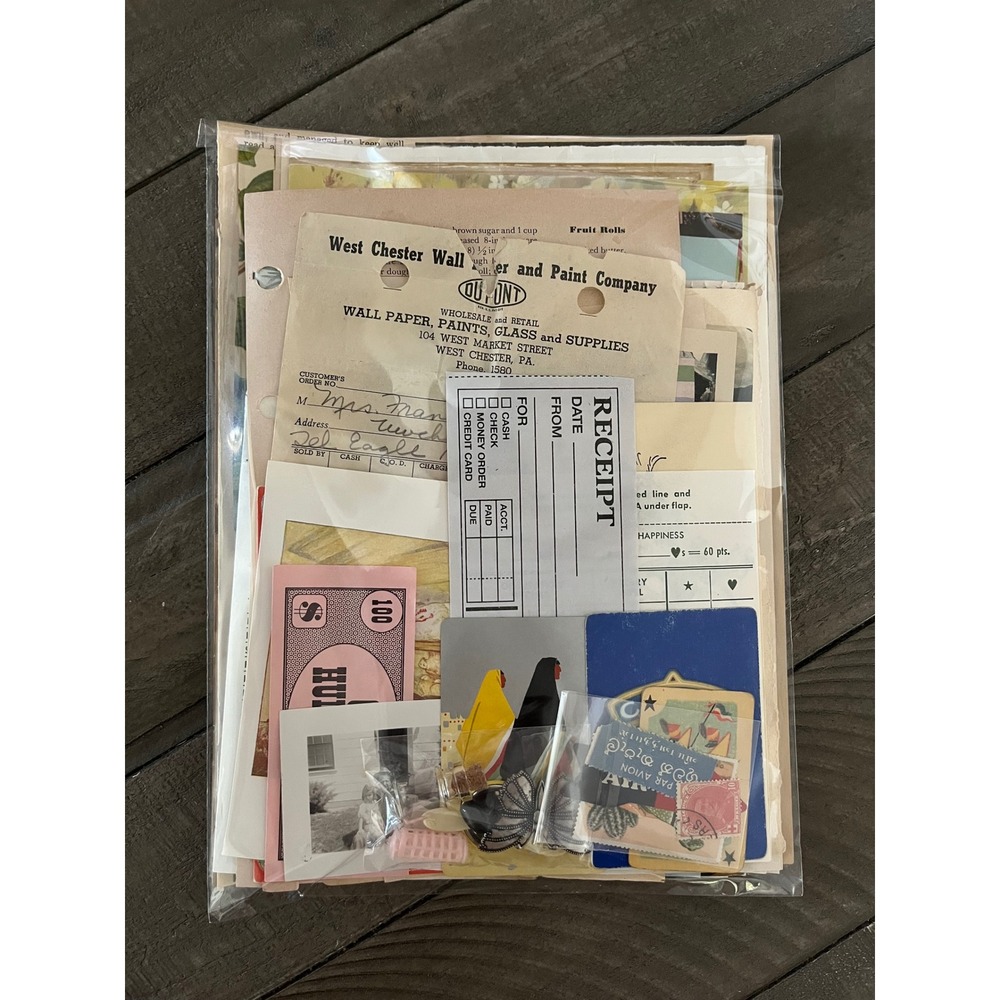 Vintage Ephemera Junk Journal Kit Scrapbook Supplies Paper Lot Mixed Media Art